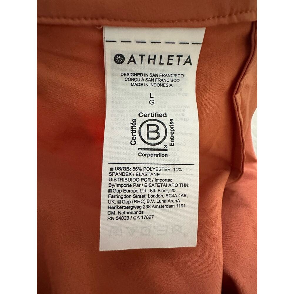 ATHLETA Arrival Dress Large Sunbaked Clay Peach Orange 2 Pockets Stretch - Picture 9 of 10